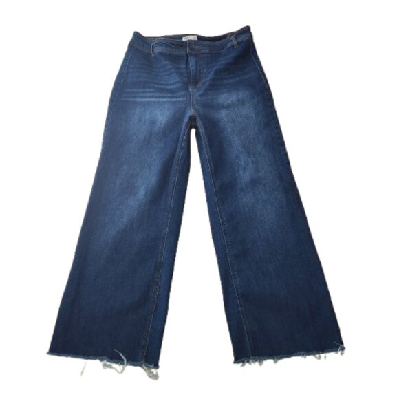 Oat High-Rise Raw Hem Wide Leg Jeans - Picture 3 of 4